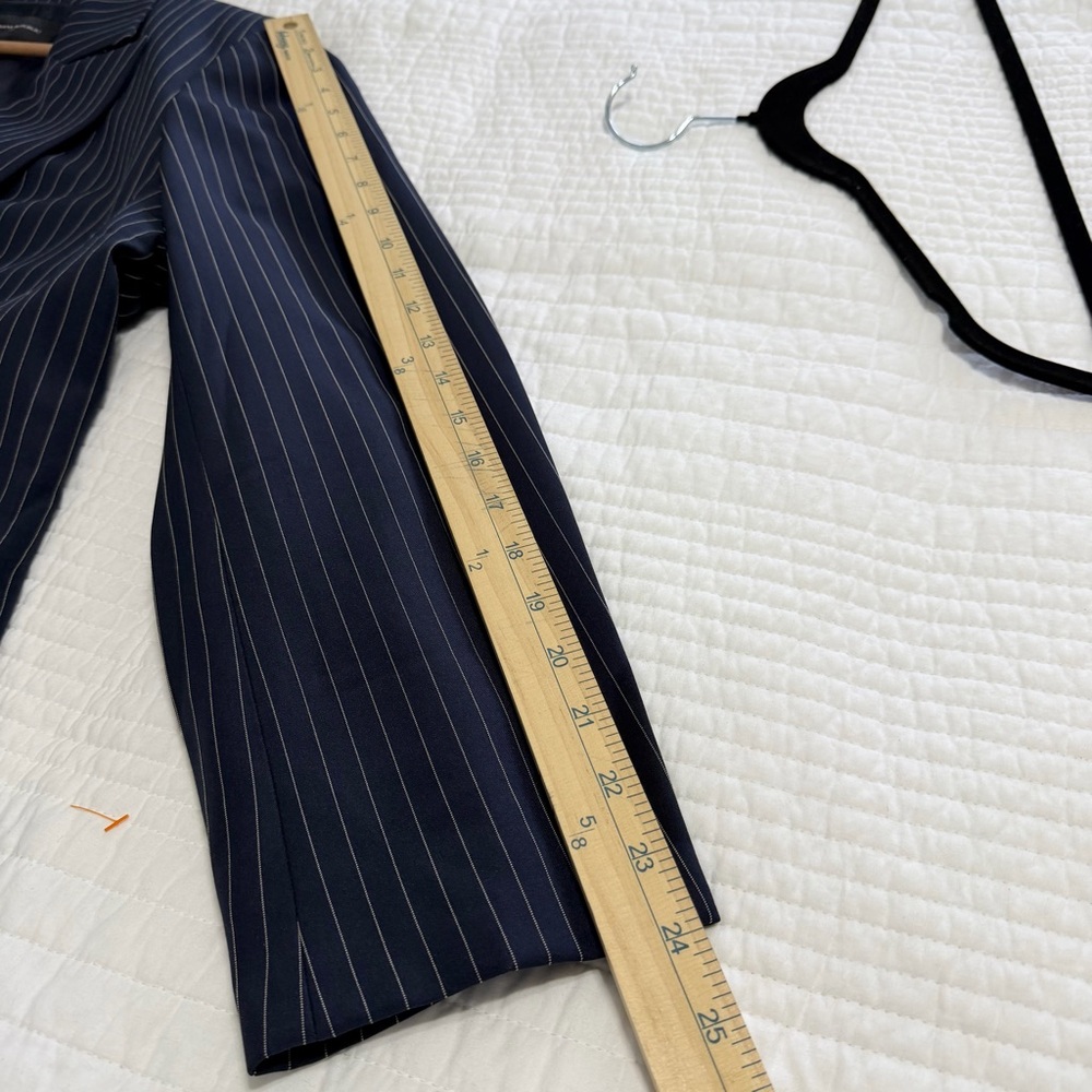 Banana Republic Navy Pinstripe Blazer NWT Size 18 - Picture 7 of 9